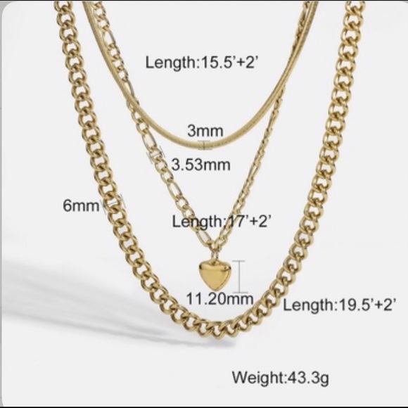 Heart Pendant Multi layer Necklace - Picture 4 of 4